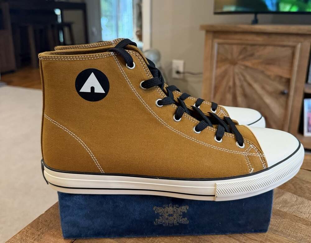 Airwalk Maaustin High Top Canvas Sneakers Brown Tan Men’s 11.5 NWOT Skate Shoes - Picture 6 of 8